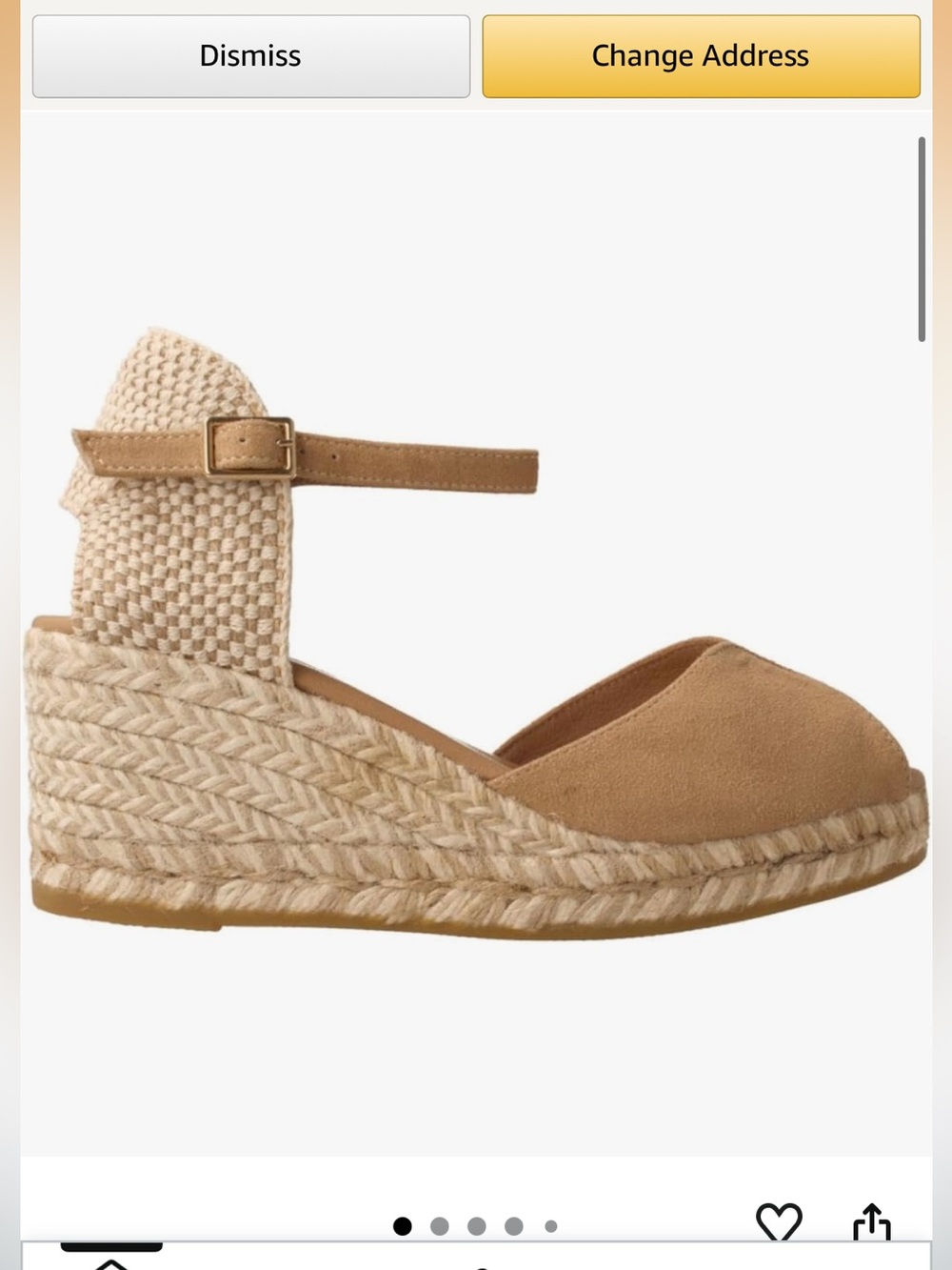 Gaimo tan made in Spain Espadrille wedge closed toe sandal 38 8